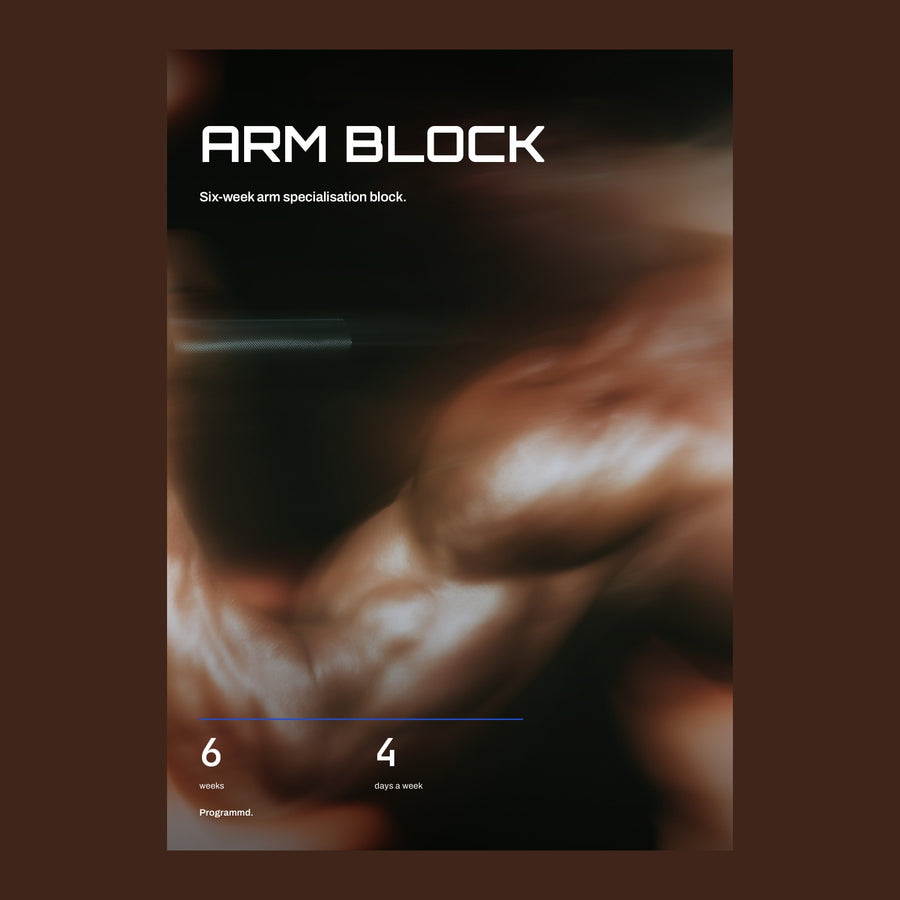 Arm Block cover: six weeks, four days a week.
