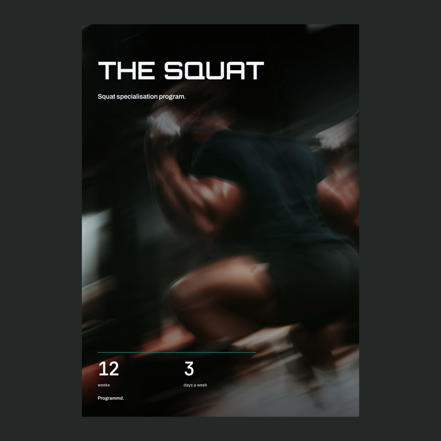 The Squat cover: twelve weeks, three days a week.